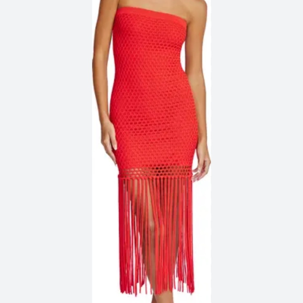 Vanessa Strapless Fringe Cover-Up Dress
PQ SWIM